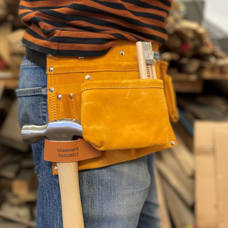 Personalised 11 Pocket Tool Belt Leather Tool Belt Gifts Etsy