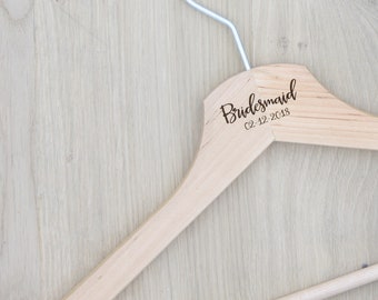 Percha de abrigo personalizada - regalo de boda - percha de madera - regalo de damas de honor - regalo de padrinos de boda