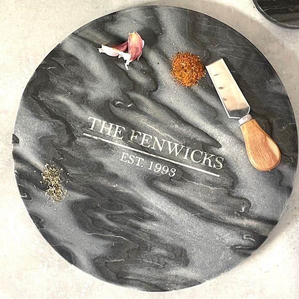 Personalised Marble Serving Board | marble cutting board | Personalised Wedding Gift | Gifts for new home owners | Cheese Serving Board