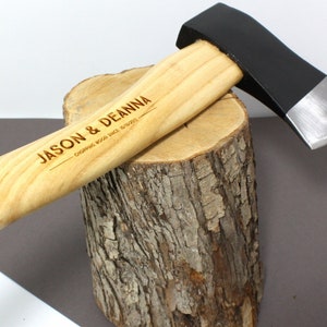 Personalised Axe engraved hatchet wooden axe gifts for him wedding gifts men's axe Christmas Gift for Dad gift for a viking image 5