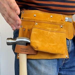 Personalised 11 Pocket Tool Belt - leather tool belt - gifts for DIY dad - Gifts for him - birthday - Christmas gift for dad - fathers day