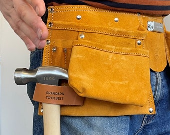 Cintura portautensili in pelle personalizzata con 11 tasche: regalo fai da te per papà