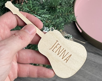 Personalised Guitar Christmas tree Decoration | Personalised Christmas Baubles for Musicians | Personalized gifts for guitarists |