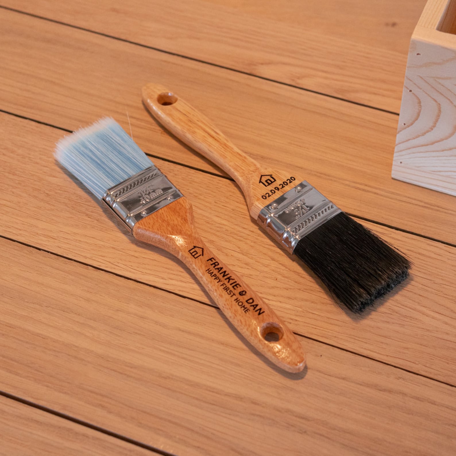 Personalised Paint Brush Engraved Wooden Brush Etsy