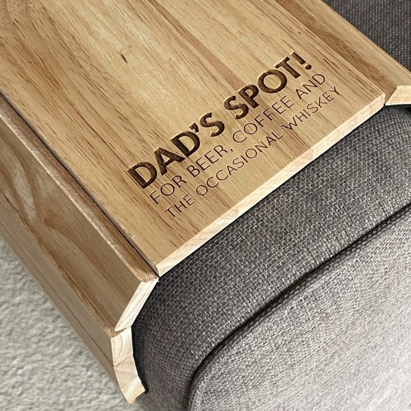 Plateau de canapé en bois personnalisé | Cadeaux pour papa | cadeaux pour la maison | plateau en bois | cadeaux personnalisés | Cadeau de Noël personnalisé