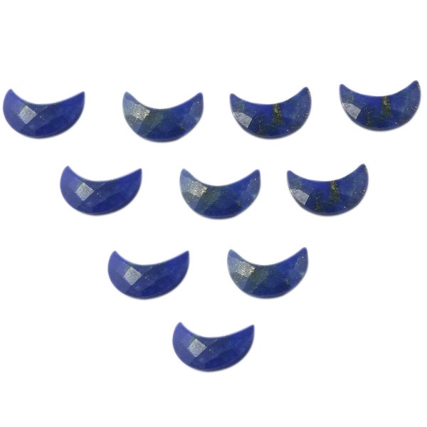 Lapis lazule Half Moon Crescent Gemstone - Drill Facility Available - Gemstone for Making Jewelry - Selling Per Piece