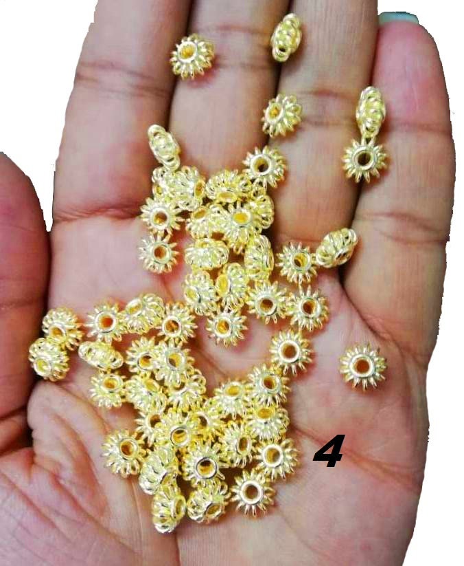 22K Gold Plated Beads Jewelry Finding Bead Jewelry Making Etsy