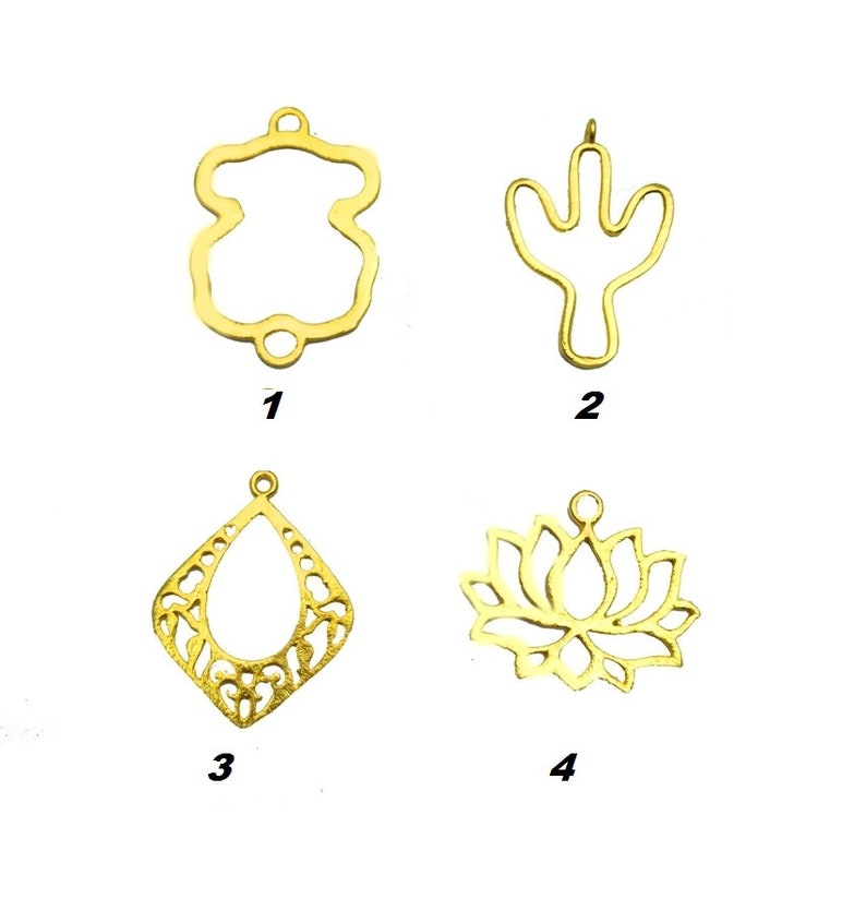 Jewelry Finding and Charms Earring Charms This Listing For Pack of 100 Piece New Design Gold Plated Charms Pendant Made to Order