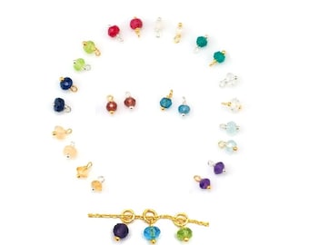 Tiny Gemstone Charm, Wire Wrapped Birthstone Charms, Earring Charms, Necklace Charms, Bracelet Charms, Jewellery Charms, Selling Per Piece