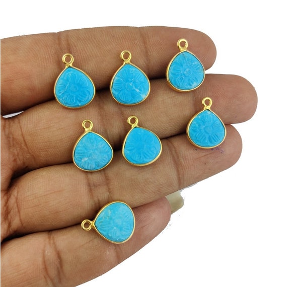 ターコイズ フラワーデザイン ペンダント ターコイズ ブラック