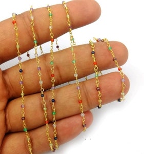 Meerdere stenen 2-2,5 mm gefacetteerde rondelle edelsteenkralenketting - kleine edelsteenkralenketting - kettingketting - verkoop per voet