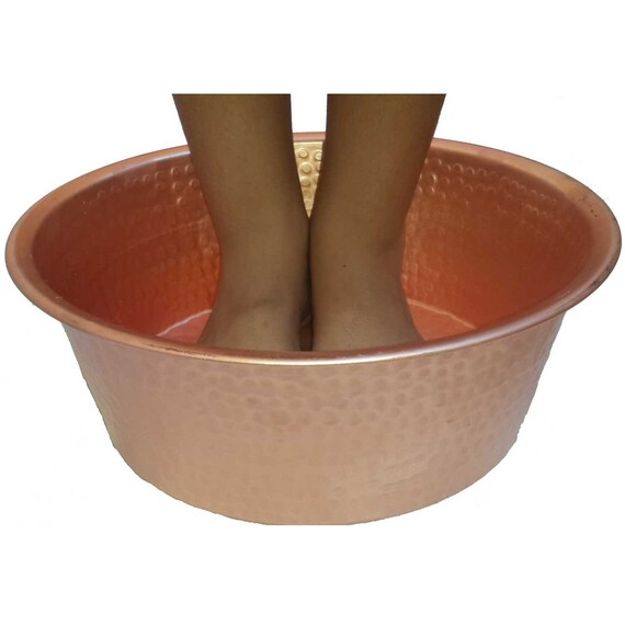 Traditional Polished Copper Foot Hand Massage Manicure Pedicure Bowl