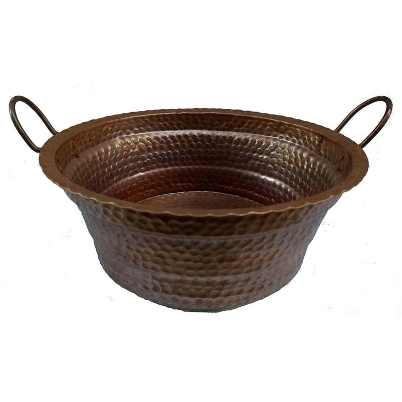 Fired Rustic Pure Copper Vessel Sink Above Counter Bathroom Etsy