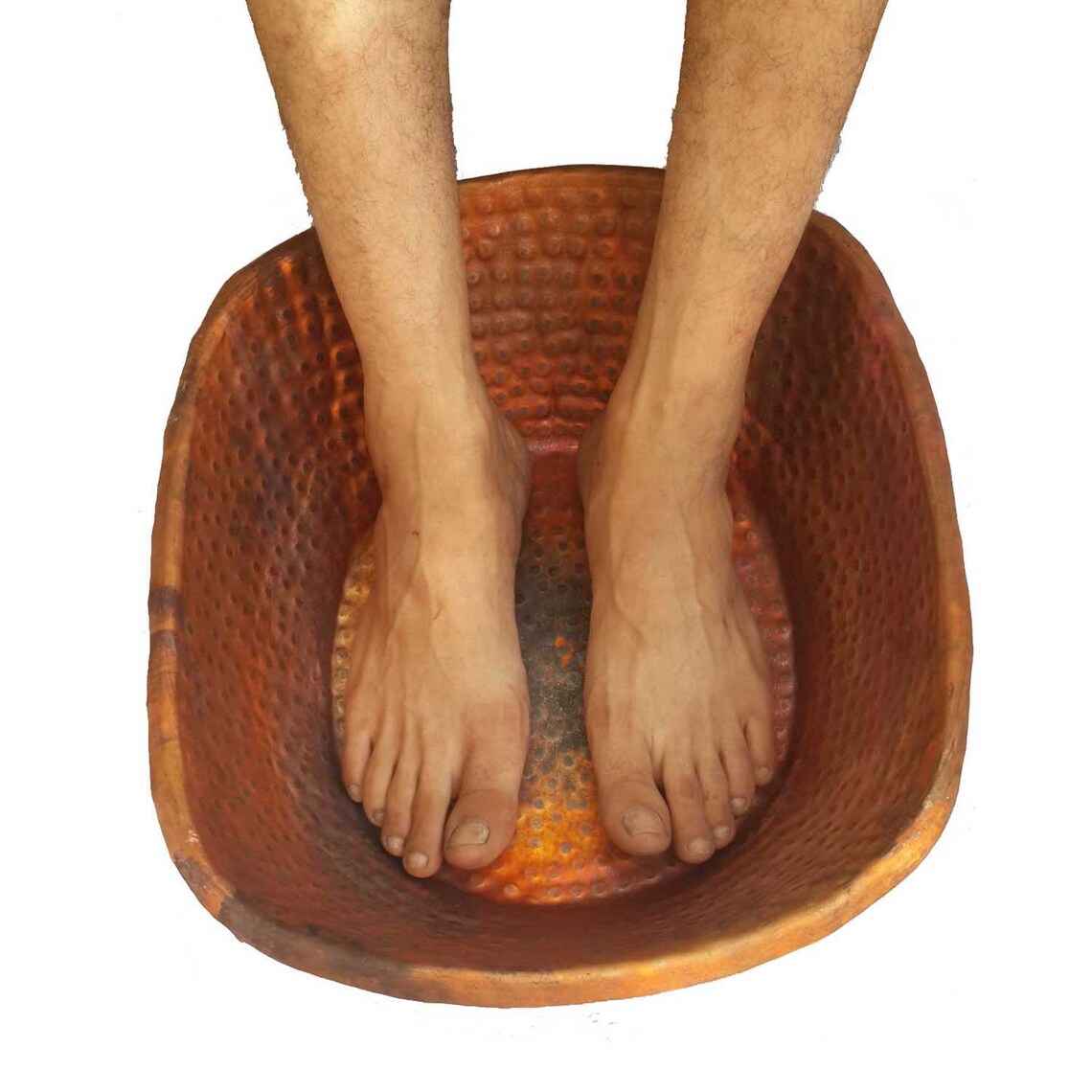 Rectangle Copper Foot Massage Bath Pedicure Spa Bowl Beauty Etsy