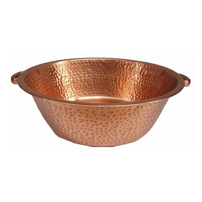 Polished Copper Bowl Foot Whitening Massage Wash Soak Etsy