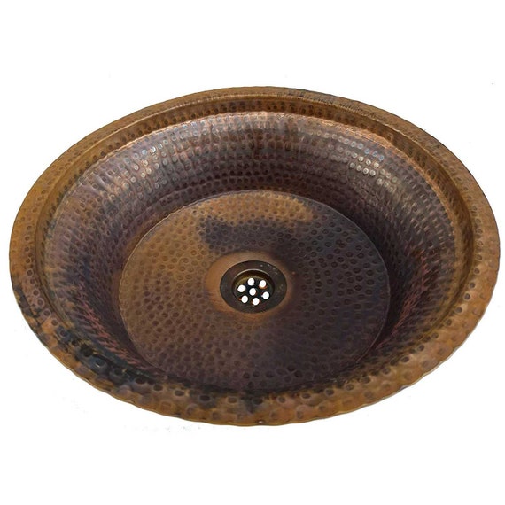 Egyptian Rustic Copper Bathroom Vessel Sink Renewal