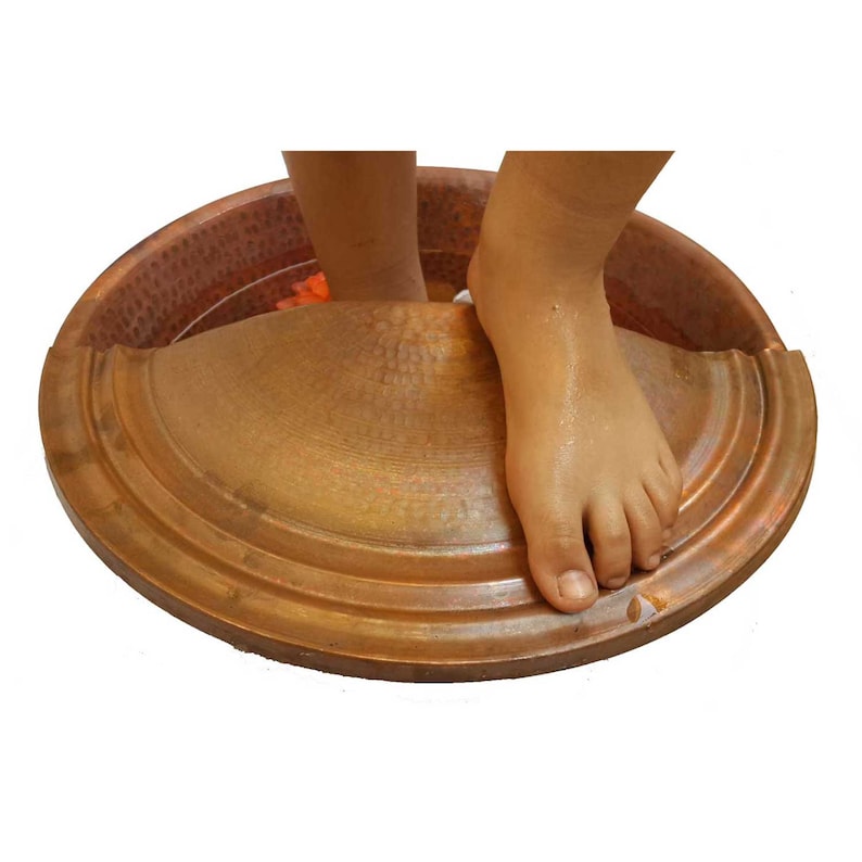 Rustic Copper Foot Soaking Therapy Pedicure Spa Bowl Beauty Etsy