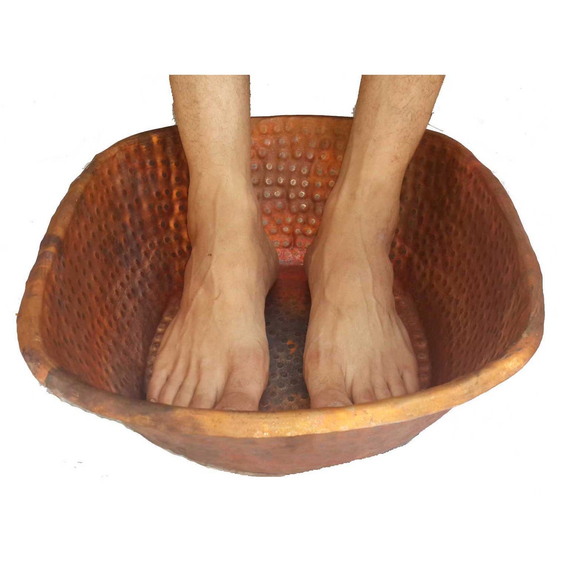 Rectangle Copper Foot Massage Bath Pedicure Spa Bowl Beauty Etsy