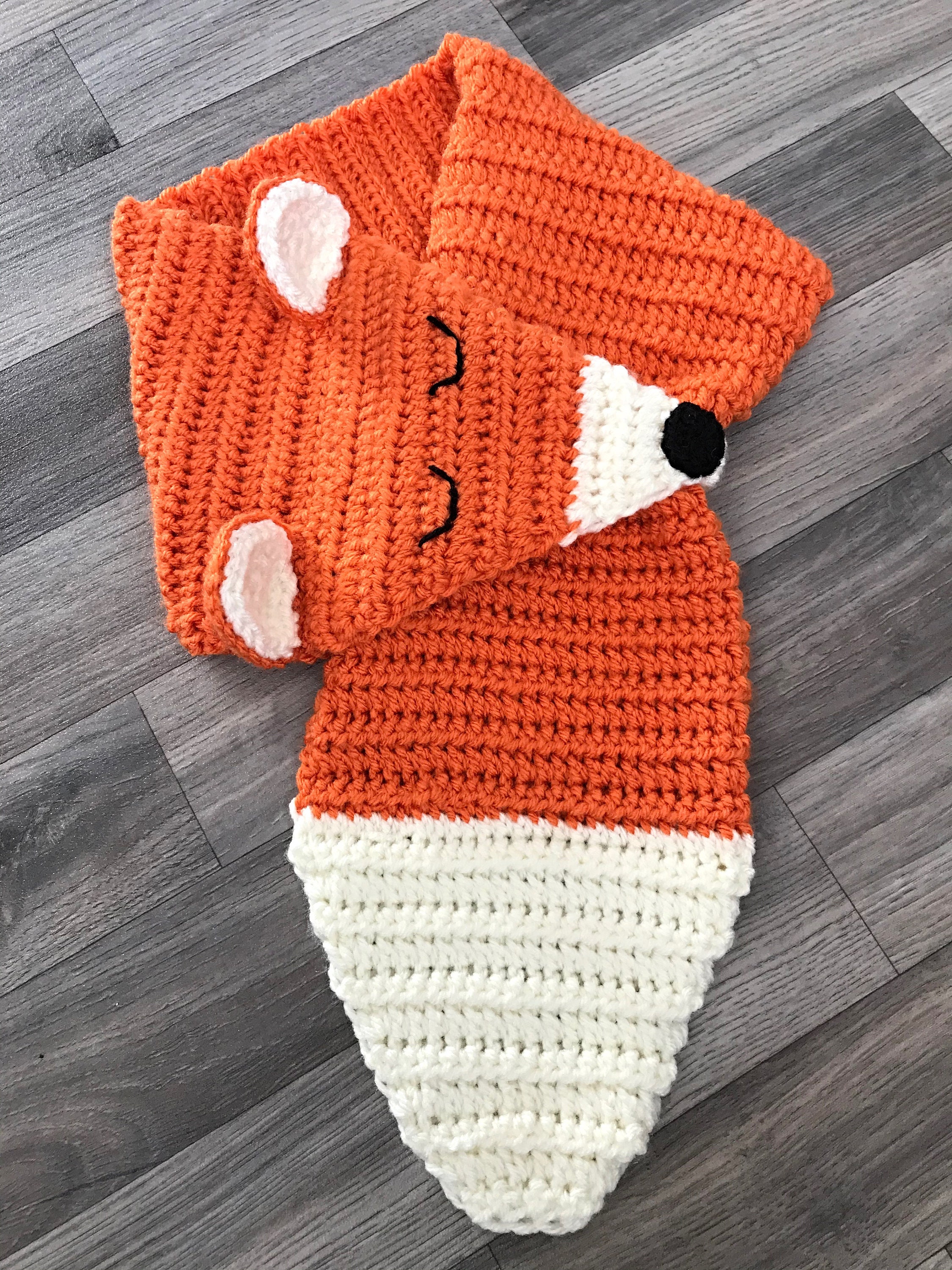 Fox Scarf Crochet Digital PDF Pattern Keyhole Scarf - Etsy UK