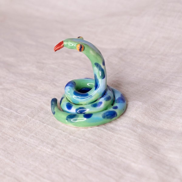 Sebastian the Snake. Handmade ceramic friend.