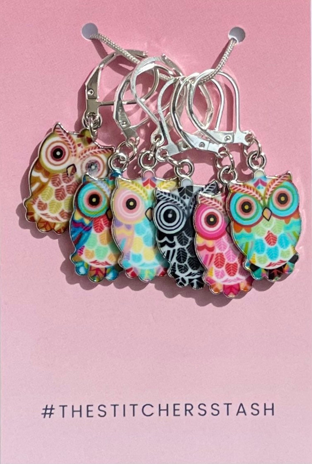 Owl Stitch Markers. Set of 6. Halloween. FREE GIFT With EVERY Etsy