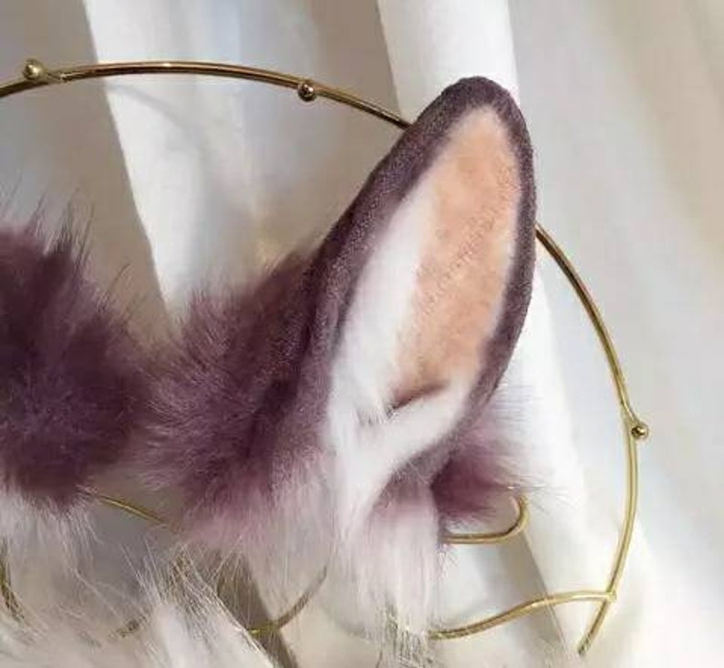 Purple ears and tail set