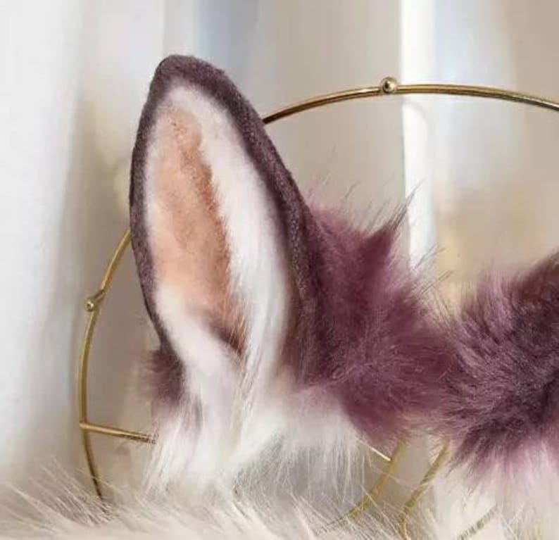 Purple ears and tail set