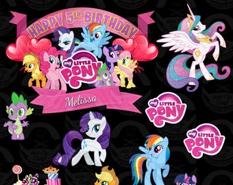 My Little Pony Cake Topper Digital Template | Etsy