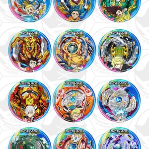 Beyblade Cupcake Topper Digital Template - Etsy