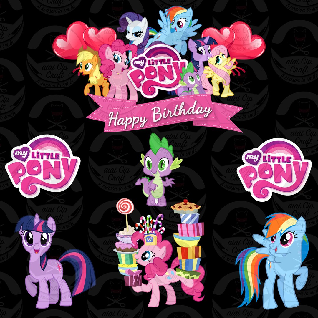 My Little Pony Cake Topper Digital Template - Etsy