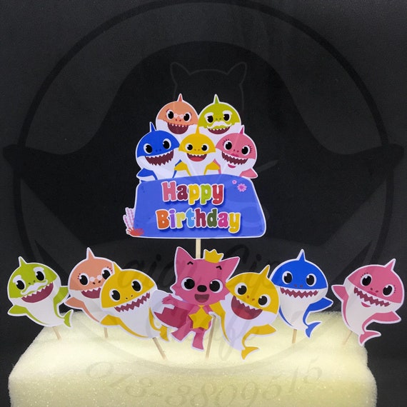 Digital Printable Baby Shark Cake Topper Etsy