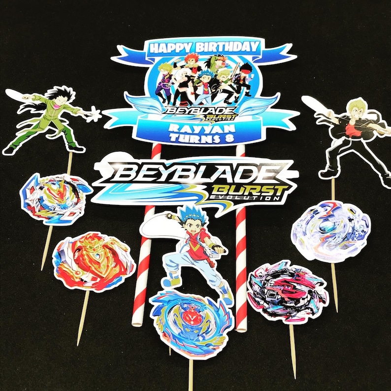 Custom Beyblade Cake Topper Template v2 | Etsy