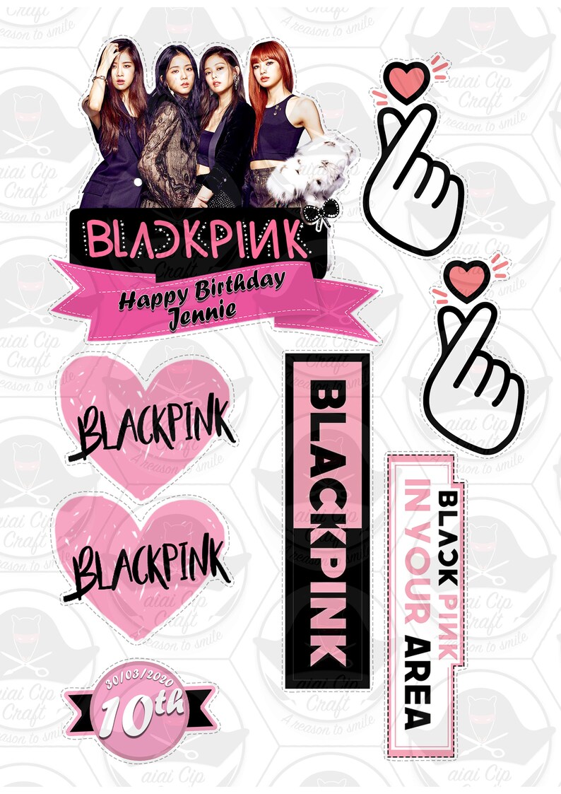 Personalised Digital Printout Blackpink Cake Topper | Etsy