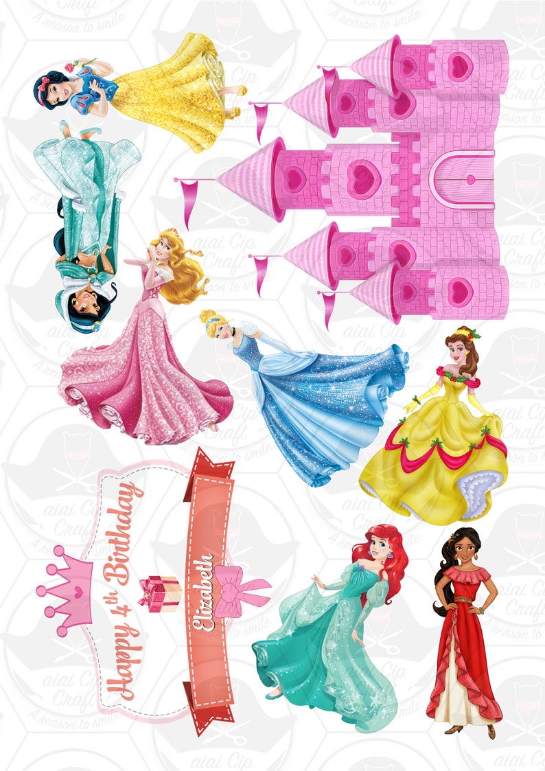 Castle Princess Cake Topper