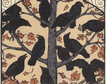 Crow Tree - Eight 5x7 Notecards