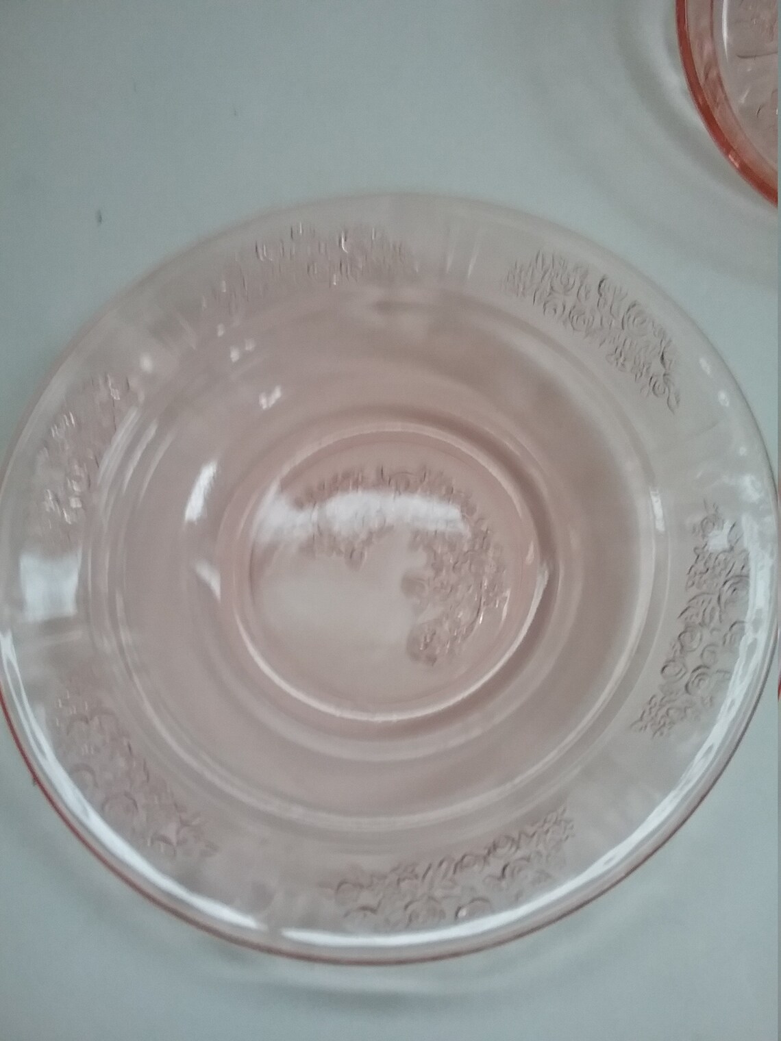 Pink Depression Glass Mayfair Open Rose pattern Etsy