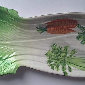 Vintage &quot;Celery&quot; ceramic plate 11&quot; with celery & carrots.