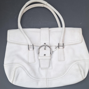   トートバッグ Coach Hamptons Weekend Tote Bag White Coach Hampton Bag - Etsy
