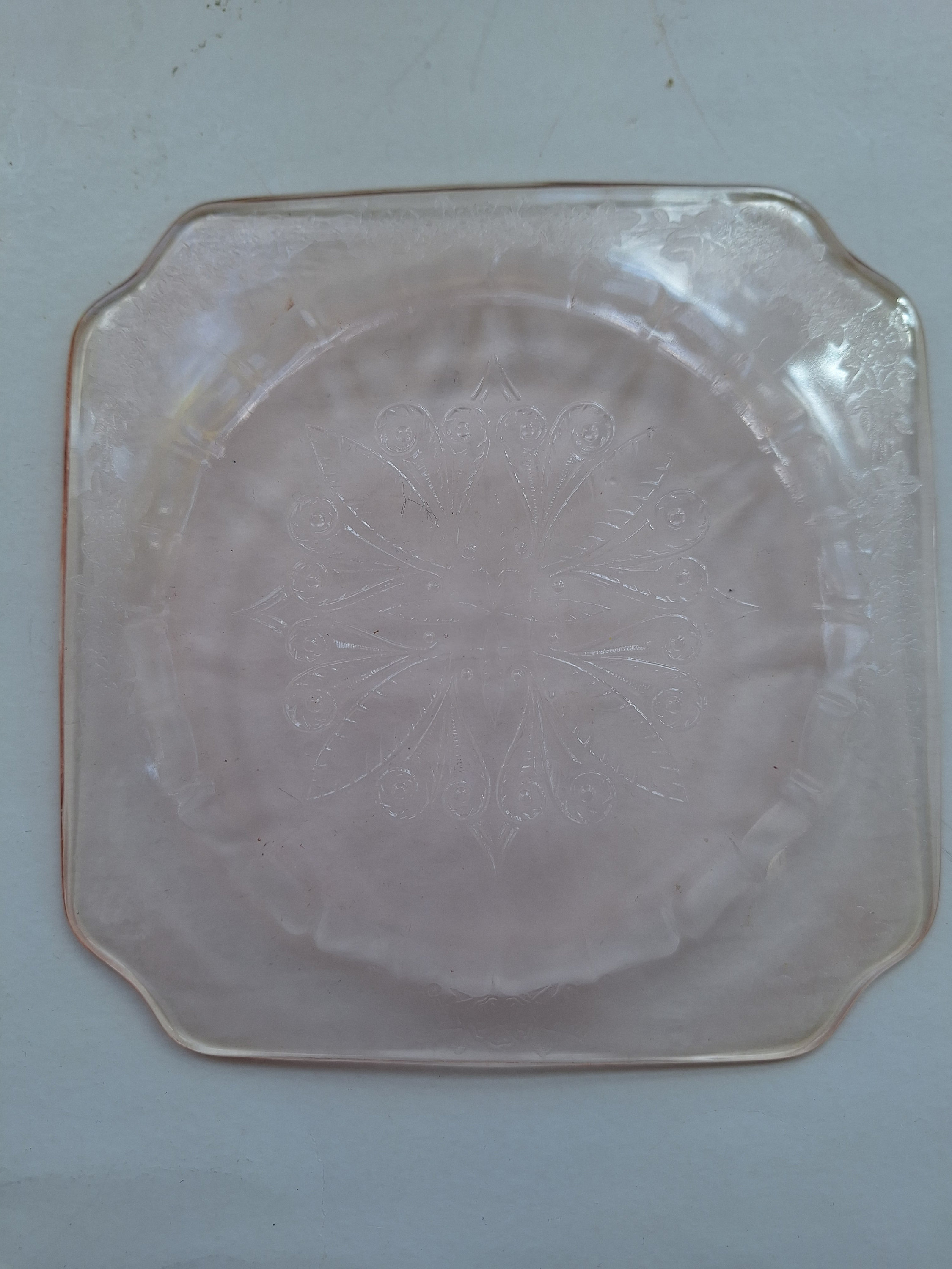Pink Depression Glass adam Pattern Sherbert Plate 6 Etsy