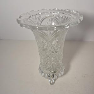 Vintage European 24% Lead Crystal vase 7&quot;.