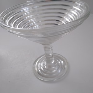 Crystal Depression Glass &quot;Manhattan&quot; Comport dish 5 3/4&#39;.  Hocking Glass Co.