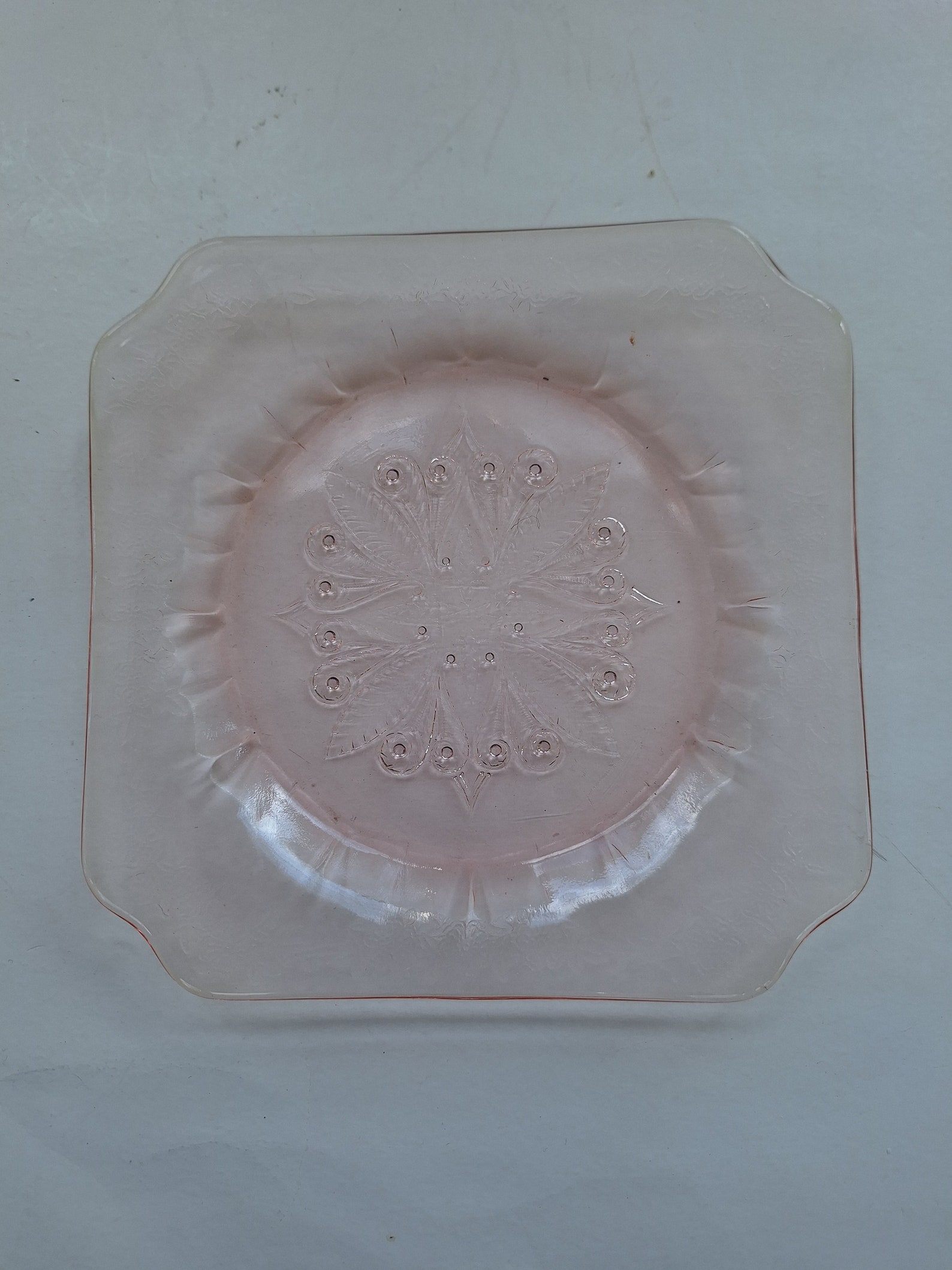Pink Depression Glass adam Pattern Sherbert Plate 6 Etsy