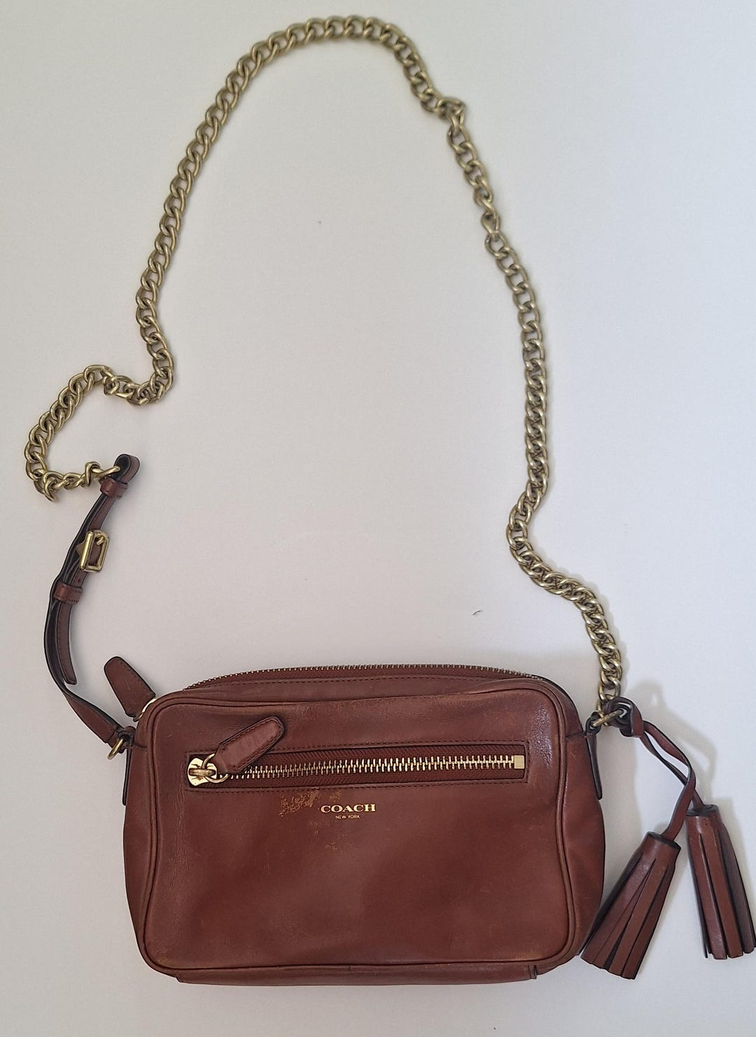 Vintage Coach Camel Shoulder Bag 8.5