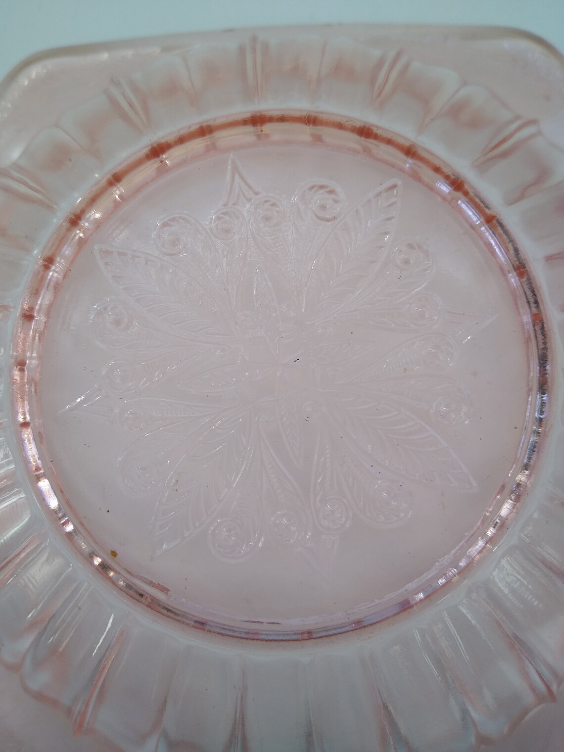Pink Depression Glass adam Pattern Berry Bowl 7.75 Etsy