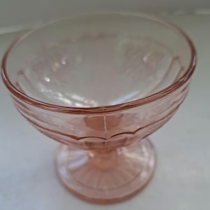 Pink depression glass &quot;Mayfair&quot; pattern Sherbert Plate 3.5&quot;