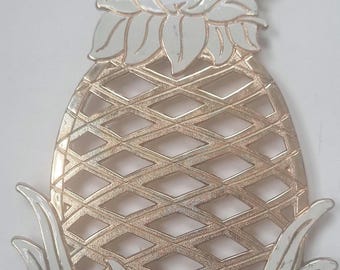 Vintage metal Pineapple trivet 12".