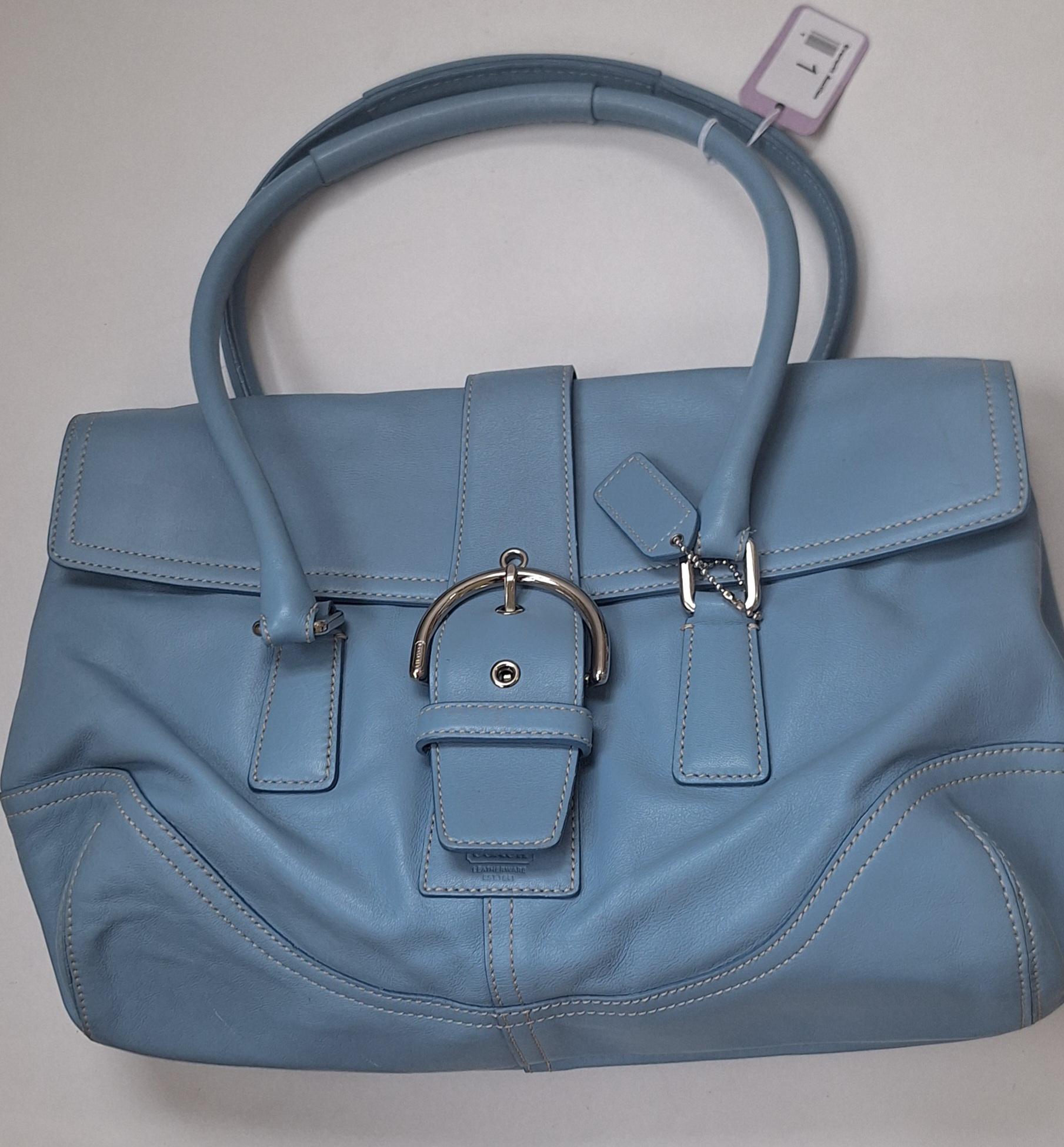Vintage Coach Soho Hobo Blue Shoulder Bag 10