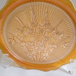 Iridescent Platter 11 3/4&#39; -  &quot;Iris & Herringbone&quot;