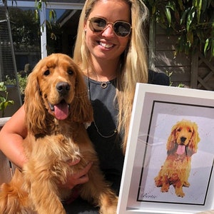 CUSTOM PET PAINTING - Personalize Pet Portrait - Pet Lovers Gift - Custom Dog Portrait - Personalized Pet Art - Watercolor Painting