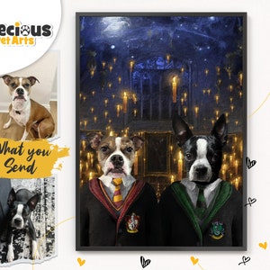 Custom Wizard Pet Gift, Dog Mum, Dog Sympathy, Custom Dog Portrait Digital, Dog Gift For Him, Custom Pet Portrait, Watercolour Loss Of Pet